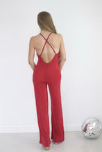 Load image into Gallery viewer, NYFW Total Look: Red Jumpsuit and Belt
